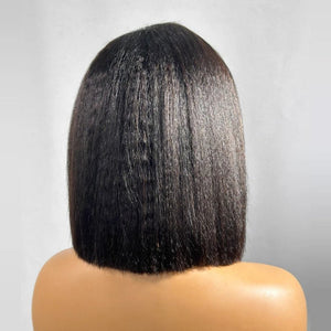 Easily Care Kinky Straight Bob Wigs - Wigtrends