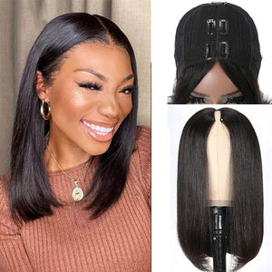 Easily Care V Part Bob Wigs Human Hair - Wigtrends