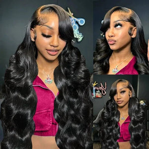 Easy - Wear Body Wave Glueless 13x4 Lace Wig Breathable Cap & Bleached Knots Human Hair - Wigtrends