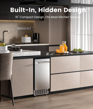 ecozy Portable Ice Maker Countertop, 9 Cubes Ready in 6 Mins, 26 lbs in 24 Hours, Self - Cleaning Machine with Ice Bags/Standing Ice Scoop/Ice Basket for Kitchen Office Bar Party, Aqua - Wigtrends