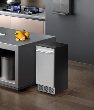 ecozy Portable Ice Maker Countertop, 9 Cubes Ready in 6 Mins, 26 lbs in 24 Hours, Self - Cleaning Machine with Ice Bags/Standing Ice Scoop/Ice Basket for Kitchen Office Bar Party, Aqua - Wigtrends