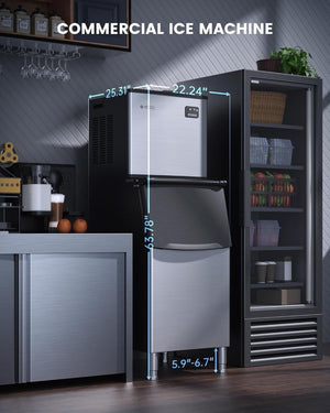 ecozy Portable Ice Maker Countertop, 9 Cubes Ready in 6 Mins, 26 lbs in 24 Hours, Self - Cleaning Machine with Ice Bags/Standing Ice Scoop/Ice Basket for Kitchen Office Bar Party, Aqua - Wigtrends