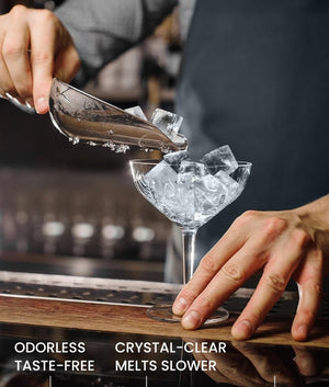 ecozy Portable Ice Maker Countertop, 9 Cubes Ready in 6 Mins, 26 lbs in 24 Hours, Self - Cleaning Machine with Ice Bags/Standing Ice Scoop/Ice Basket for Kitchen Office Bar Party, Aqua - Wigtrends