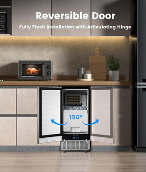 ecozy Portable Ice Maker Countertop, 9 Cubes Ready in 6 Mins, 26 lbs in 24 Hours, Self - Cleaning Machine with Ice Bags/Standing Ice Scoop/Ice Basket for Kitchen Office Bar Party, Aqua - Wigtrends