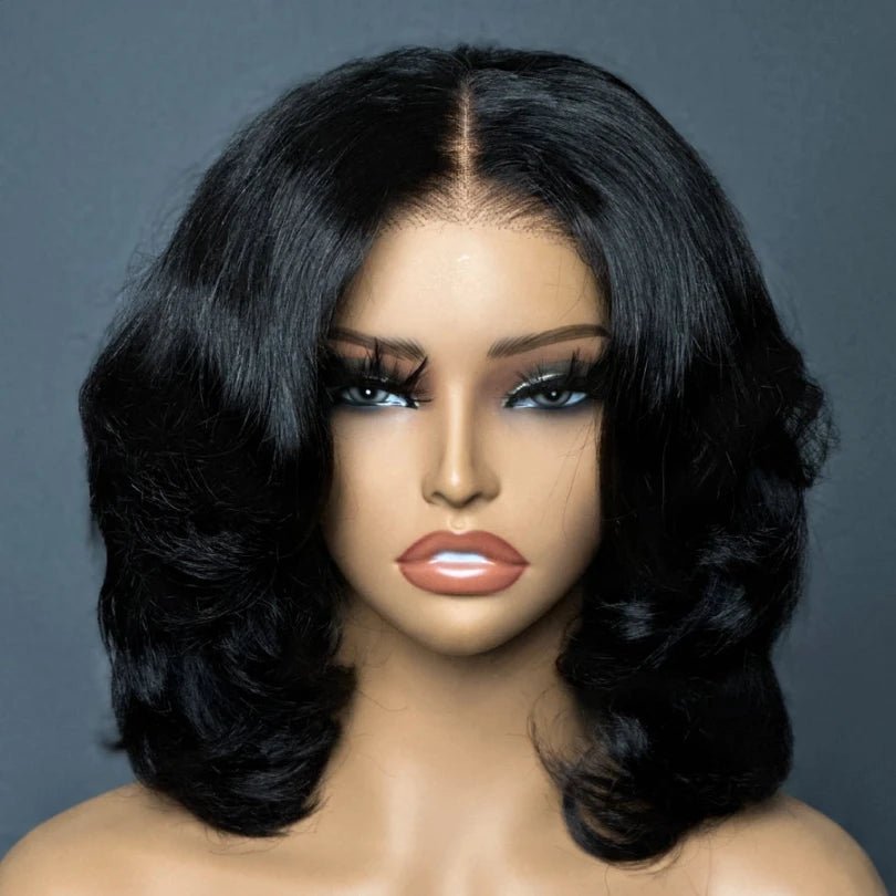 Elegant Layered Wavy Natural Black Wig for Women - Wigtrends