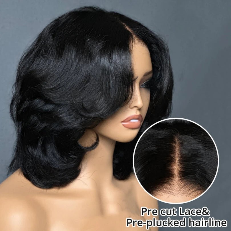 Elegant Layered Wavy Natural Black Wig for Women - Wigtrends