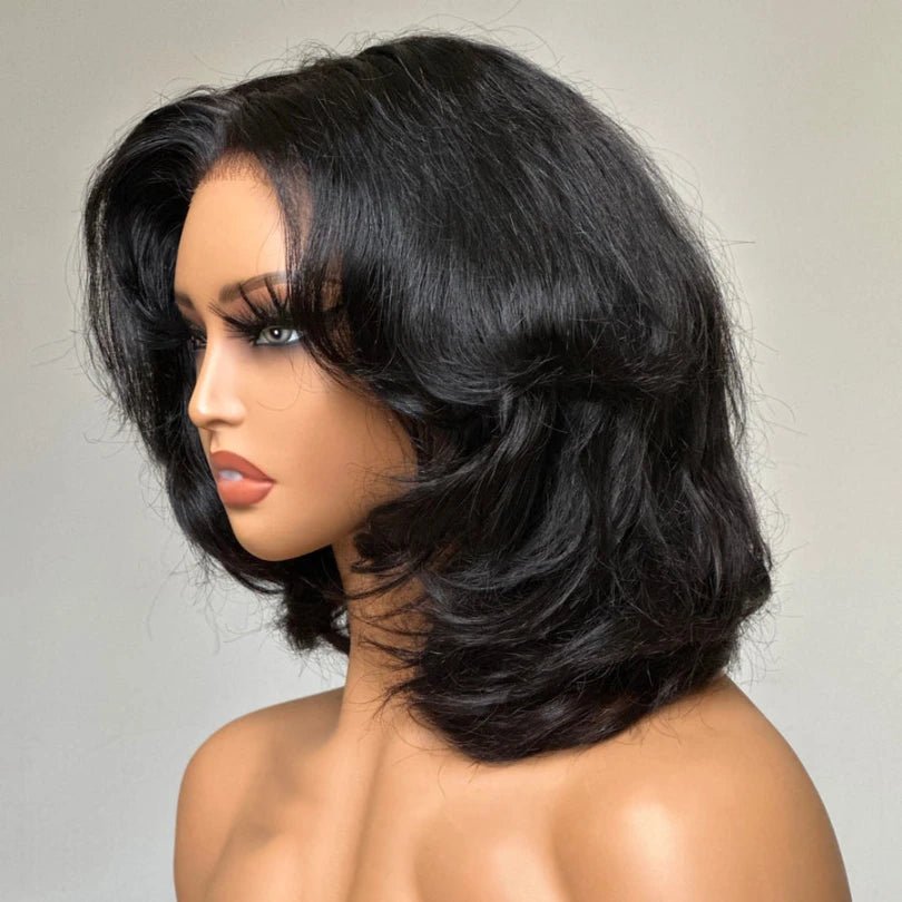 Elegant Layered Wavy Natural Black Wig for Women - Wigtrends