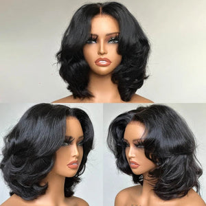 Elegant Layered Wavy Natural Black Wig for Women - Wigtrends