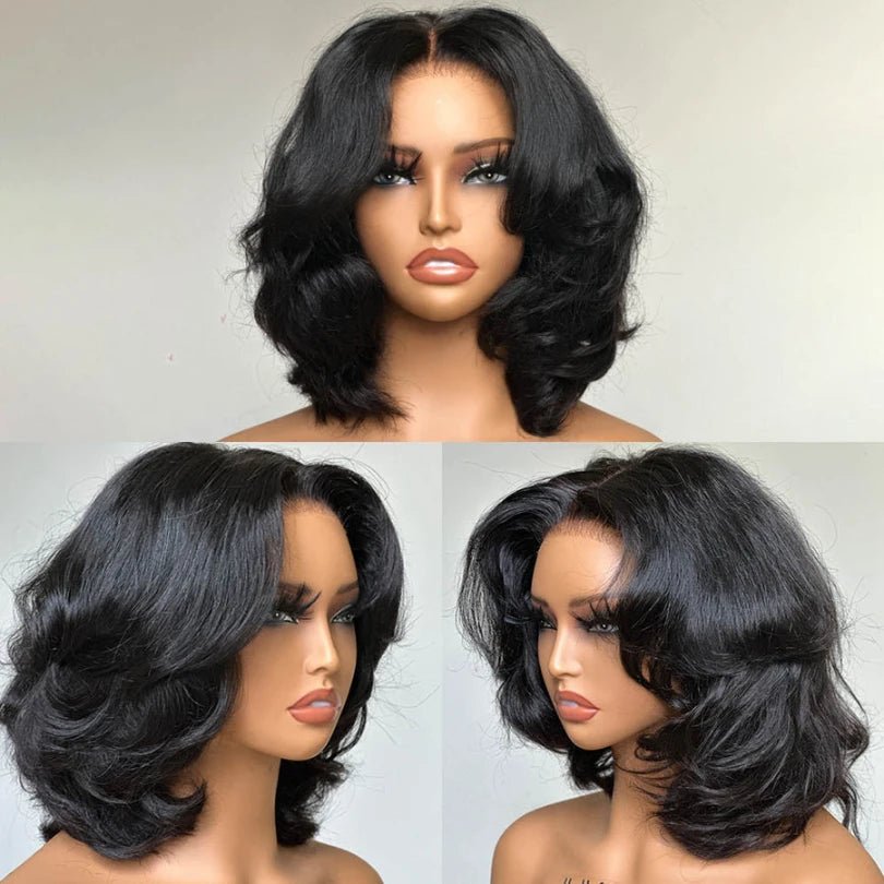 Elegant Layered Wavy Natural Black Wig for Women - Wigtrends