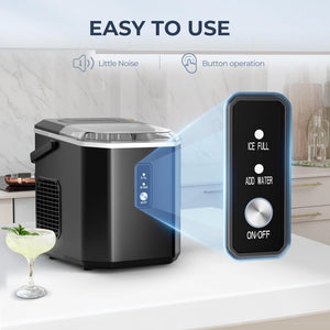 EUHOMY Nugget Ice Maker Countertop, Ready in 8 Mins, 35lbs/24H, Self - Cleaning, Portable Ice Makers Machine with Ice Scoop & Basket, Sonic Ice Maker with Chewable Pellet Ice for Home/Party/RV/Camping - Wigtrends