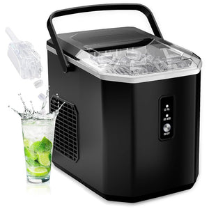 EUHOMY Nugget Ice Maker Countertop, Ready in 8 Mins, 35lbs/24H, Self - Cleaning, Portable Ice Makers Machine with Ice Scoop & Basket, Sonic Ice Maker with Chewable Pellet Ice for Home/Party/RV/Camping - Wigtrends