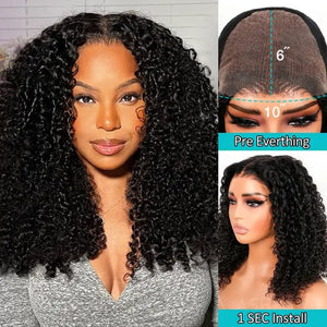 Finger Coily Lace Front Wig 180% Density Human Hair - Wigtrends
