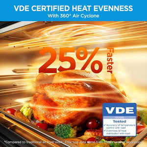 Flexify French Door Toaster Oven Air Fryer Combo, 26.4 QT, Extra Large Air Fryer Countertop Oven 10 - in - 1 Combo, 25% Faster Cooking and 90% Less Oil, Stainless Steel - Wigtrends