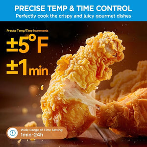 Flexify French Door Toaster Oven Air Fryer Combo, 26.4 QT, Extra Large Air Fryer Countertop Oven 10 - in - 1 Combo, 25% Faster Cooking and 90% Less Oil, Stainless Steel - Wigtrends