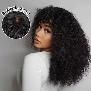 Fluffy Curly Bob Human Hair Wigs - Wigtrends