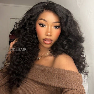 Fluffy Wand Curls With 4C Kinky Edges HD Lace Wig - Wigtrends
