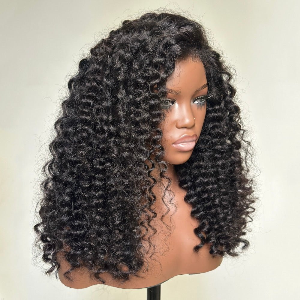 Fluffy Wand Curls With 4C Kinky Edges HD Lace Wig - Wigtrends