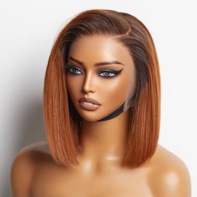 Ginger Ombre Straight Bob Wigs for Summer - Wigtrends