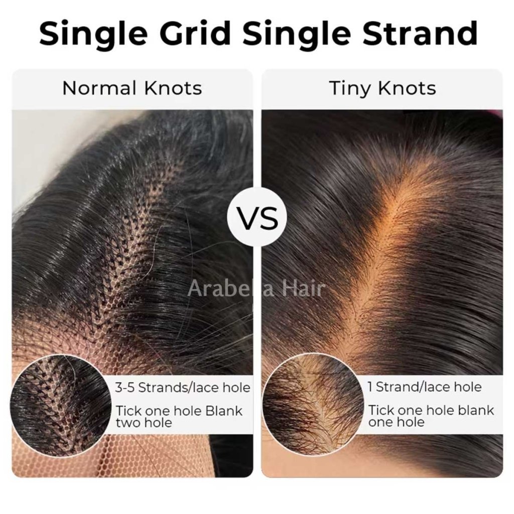 Glueless 6x5 Pre - Cut Lace Ocean Wave Wig Natural Black Pre - Bleached Knots Easy - Wear Human Hair Wigs - Wigtrends