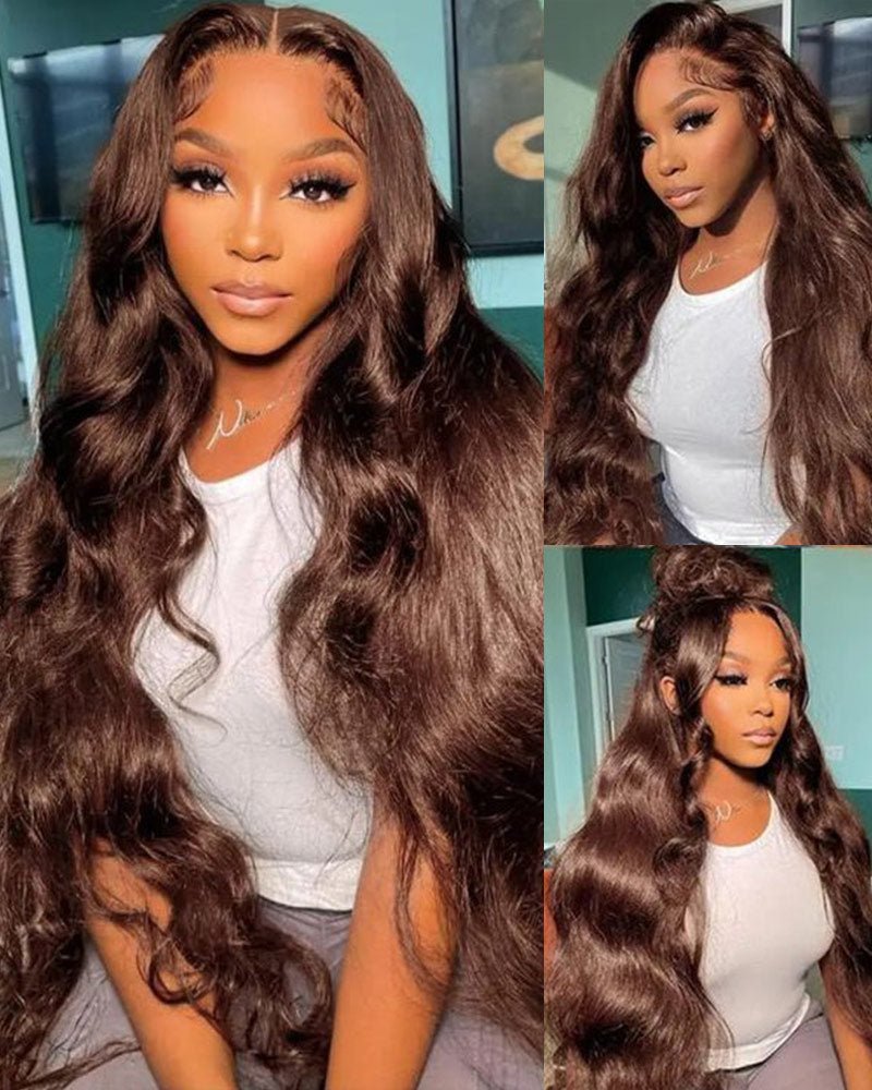 Glueless Blowout In Wavy Natural Black Pre - Cut Pre - Bleached Knots Easy - Wear Human Hair Wigs - Wigtrends