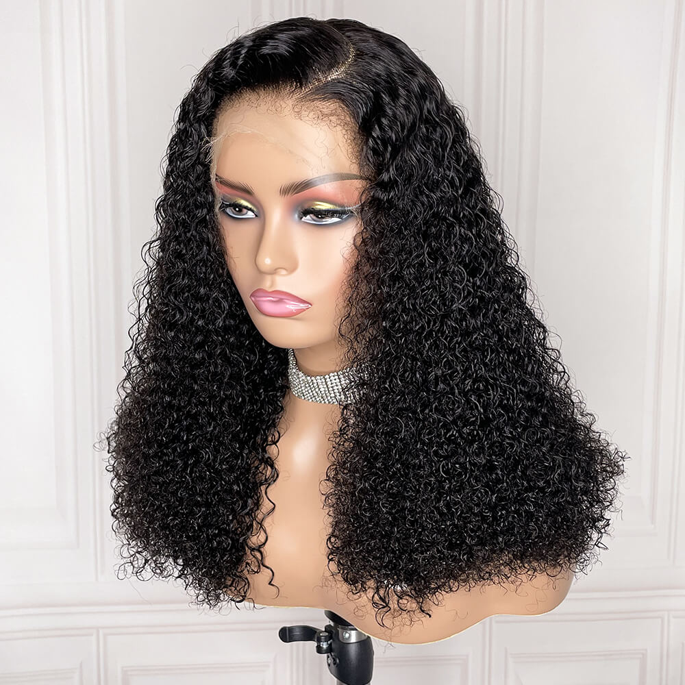Glueless Closure HD Lace Kinky Curly Wigs Human Hair Lightweight And Solid - Wigtrends
