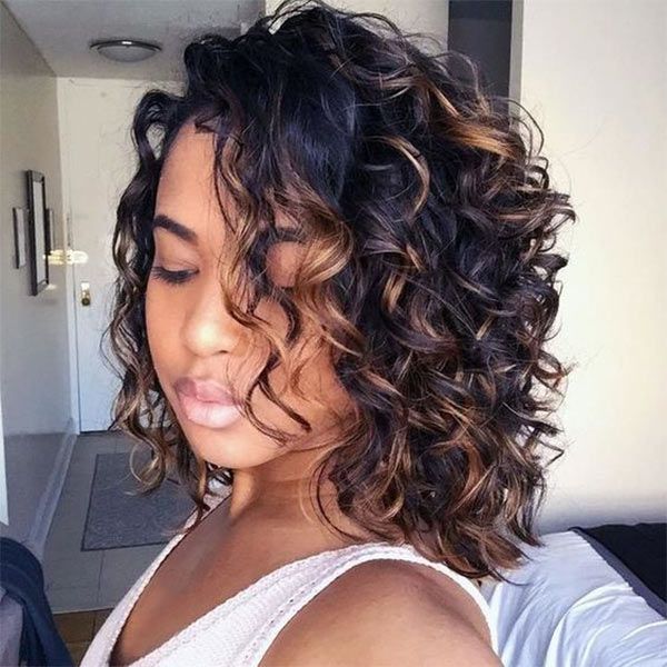 Glueless Curly Blonde Highlight Lace Front Short Bob Wig Human Hair - Wigtrends