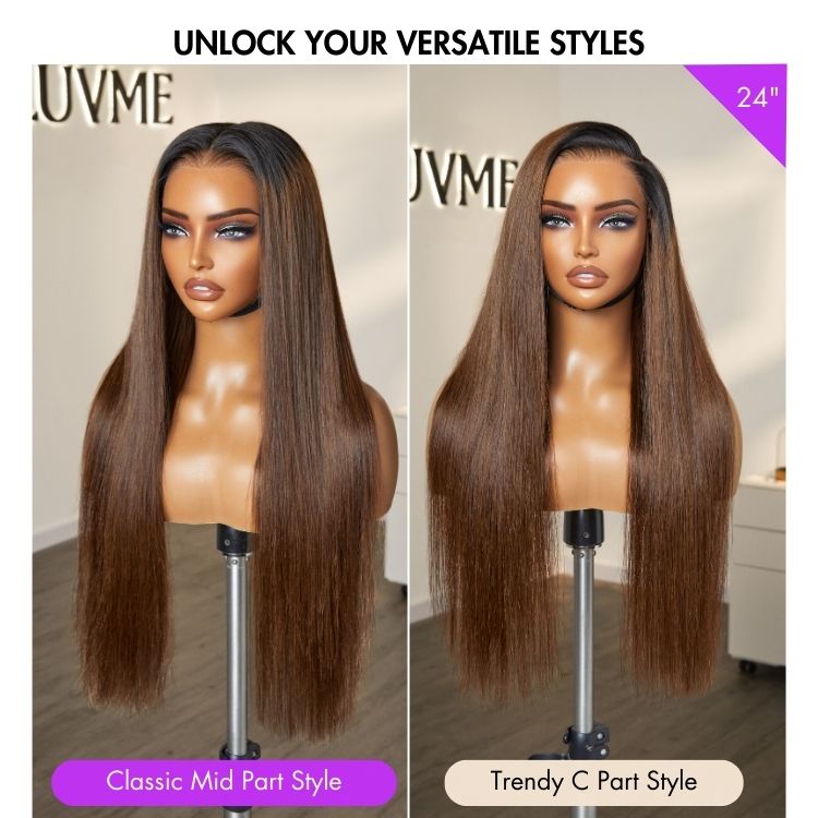 Glueless Silky Straight 7x6 HD Lace Closure Wig Pre Plucked 100% Human Hair Bleached Knots Breathable Cap - Wigtrends