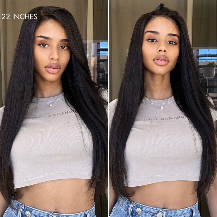 Glueless Silky Straight 7x6 HD Lace Closure Wig Pre Plucked 100% Human Hair Bleached Knots Breathable Cap - Wigtrends