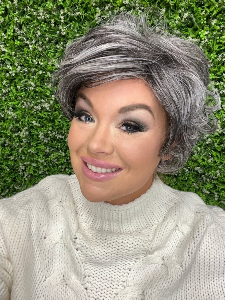 Greta Salt & Pepper HS Premium Luxury Wig 100% Human Hair Wigs - Wigtrends