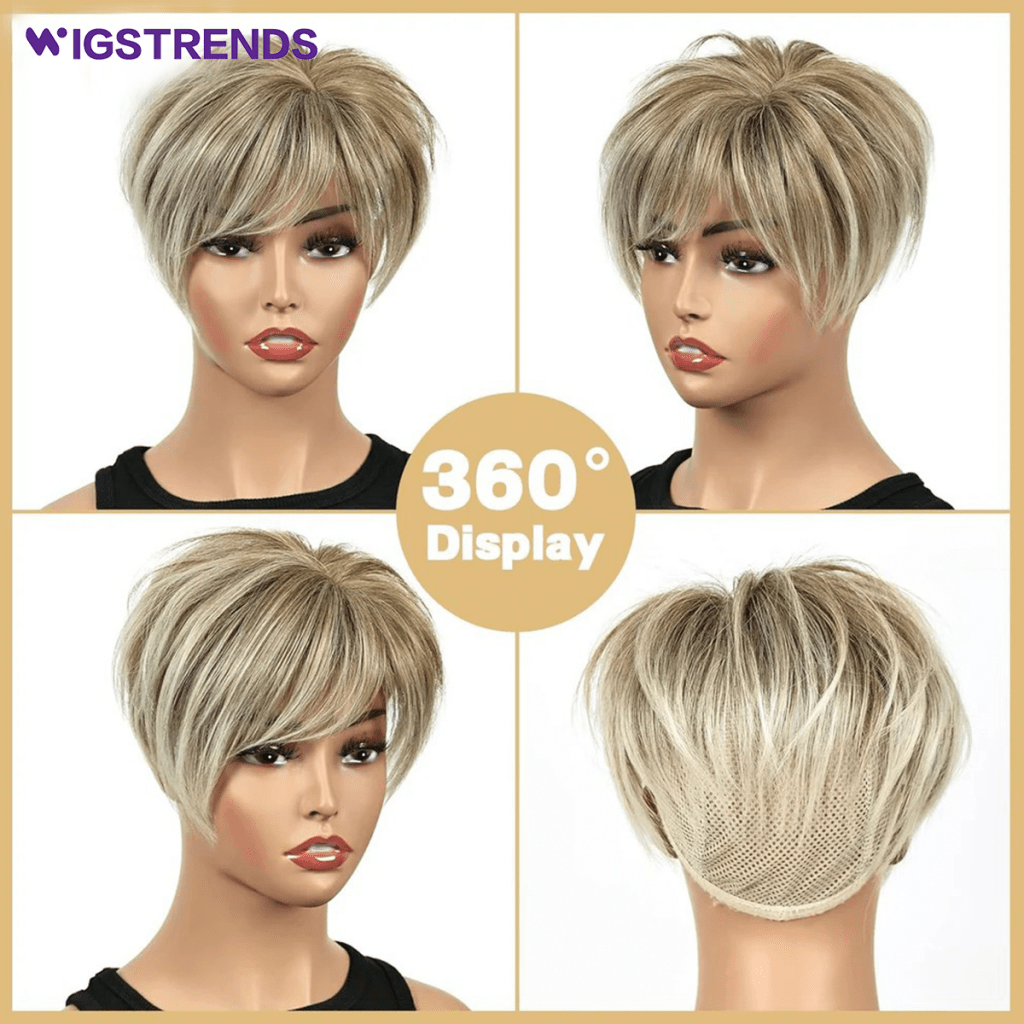 Grey Hair Toppers for Women with Thinning Bangs 360°3D Cover 6.5x6inches Toupee Hair Pieces - Wigtrends
