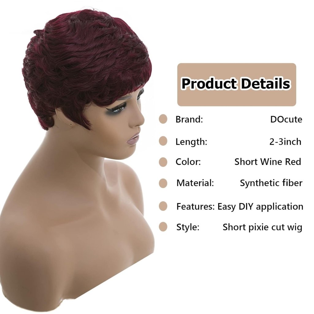 Grey Pixie Wigs for Black Women Grey Pixie Cut Short Wavy Layered Human Hair Wigs - Wigtrends