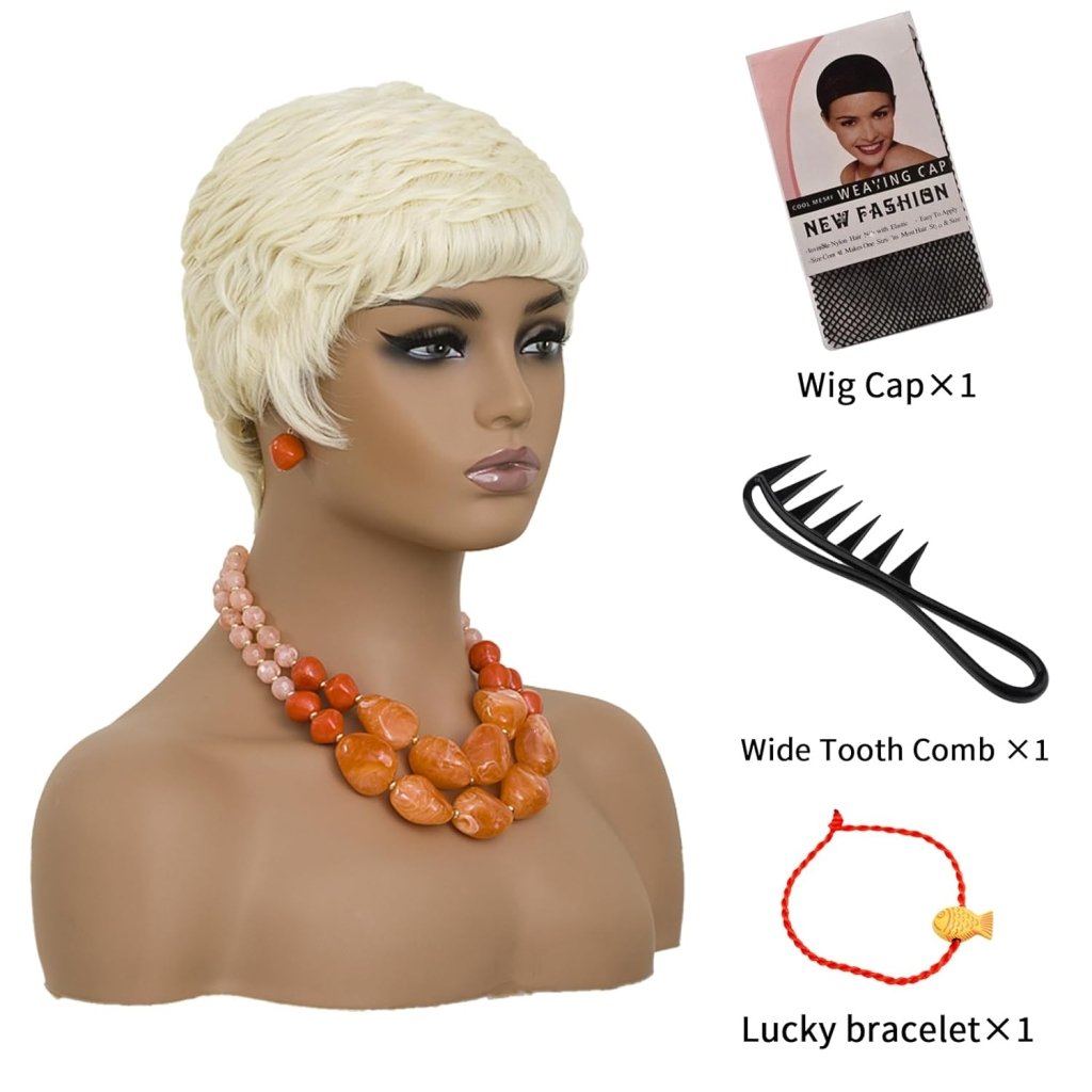 Grey Pixie Wigs for Black Women Grey Pixie Cut Short Wavy Layered Human Hair Wigs - Wigtrends