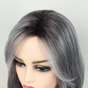 Grey Short Bob Natural Straight Hair Wig - Wigtrends