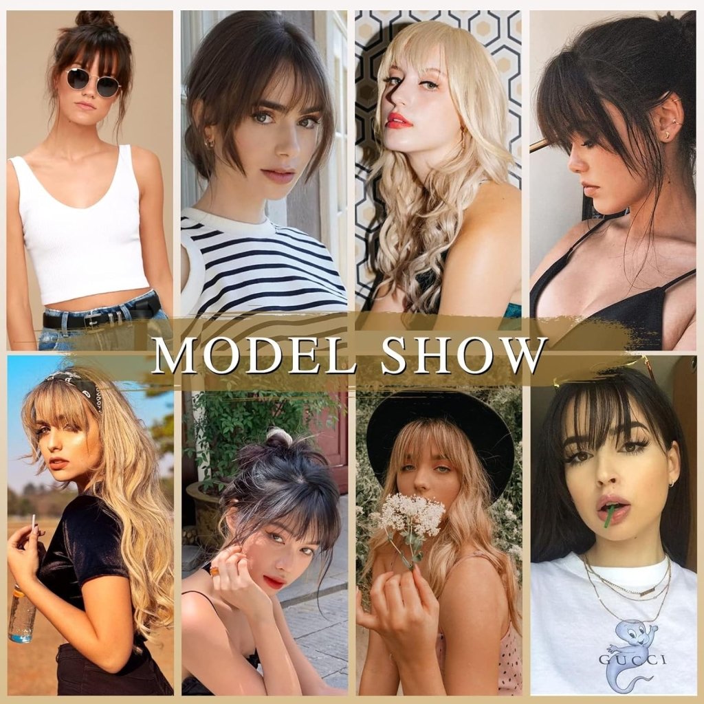 Hair Piece Clip in Bangs Human Hair 360° Cover Wipsy Bangs Hair Toppers for Women - Wigtrends