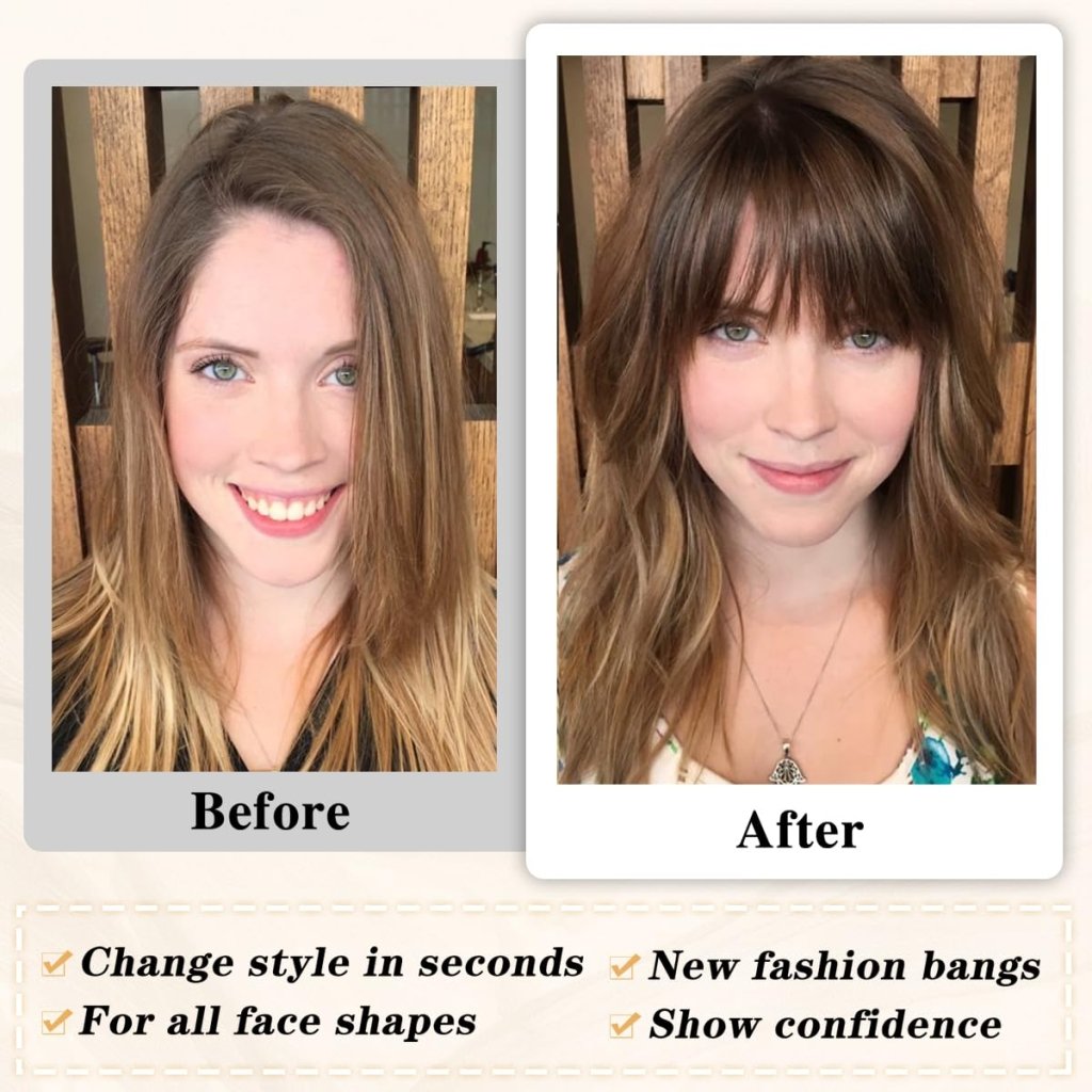 Hair Piece Clip in Bangs Human Hair 360° Cover Wipsy Bangs Hair Toppers for Women - Wigtrends