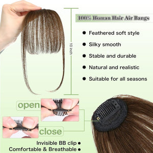 Hair Piece Clip in Bangs Human Hair 360° Cover Wipsy Bangs Hair Toppers for Women - Wigtrends