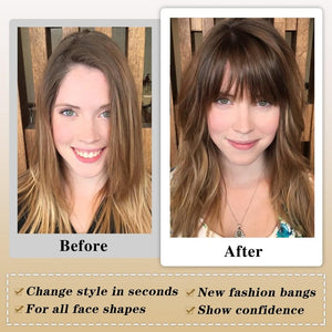 Hair Piece Clip in Bangs Human Hair 360° Cover Wipsy Bangs Hair Toppers for Women - Wigtrends