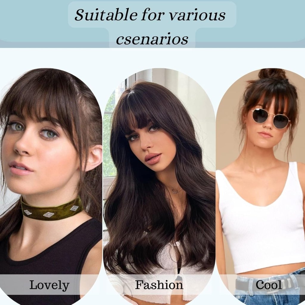 Hair Piece Clip in Bangs Human Hair 360° Cover Wipsy Bangs Hair Toppers for Women - Wigtrends