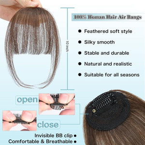 Hair Piece Clip in Bangs Human Hair 360° Cover Wipsy Bangs Hair Toppers for Women - Wigtrends