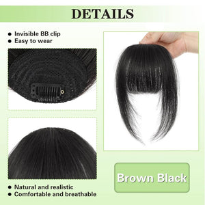Hair Piece Clip in Bangs Human Hair 360° Cover Wipsy Bangs Hair Toppers for Women - Wigtrends