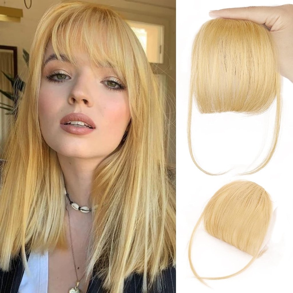 Hair Piece Clip in Bangs Human Hair 360° Cover Wipsy Bangs Hair Toppers for Women - Wigtrends