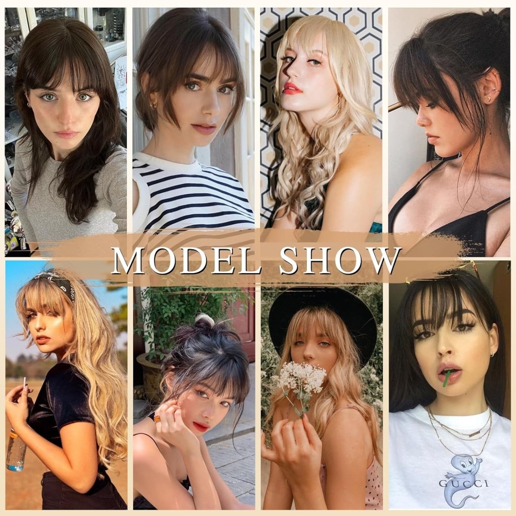 Hair Piece Clip in Bangs Human Hair 360° Cover Wipsy Bangs Hair Toppers for Women - Wigtrends
