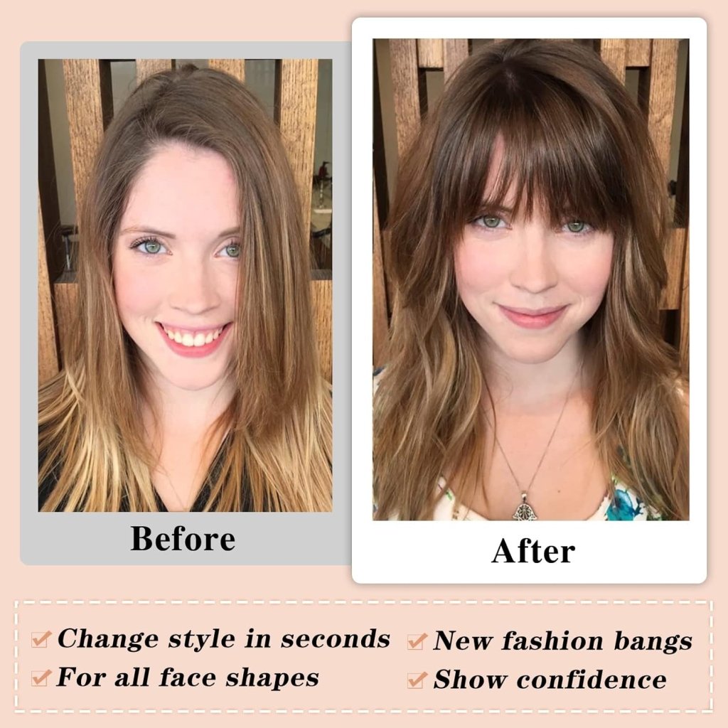 Hair Piece Clip in Bangs Human Hair 360° Cover Wipsy Bangs Hair Toppers for Women - Wigtrends