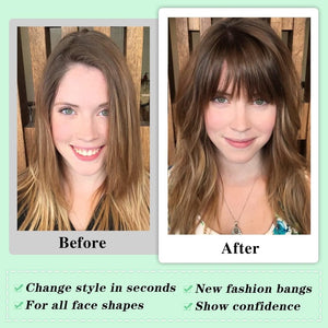 Hair Piece Clip in Bangs Human Hair 360° Cover Wipsy Bangs Hair Toppers for Women - Wigtrends