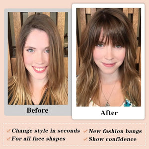 Hair Piece Clip in Bangs Human Hair 360° Cover Wipsy Bangs Hair Toppers for Women - Wigtrends