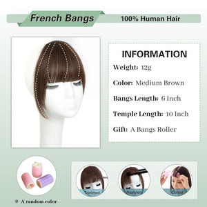 Hair Piece Clip in Bangs Human Hair 360° Cover Wipsy Bangs Hair Toppers for Women - Wigtrends