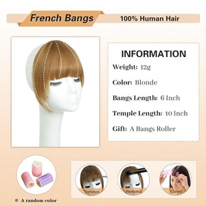 Hair Piece Clip in Bangs Human Hair 360° Cover Wipsy Bangs Hair Toppers for Women - Wigtrends