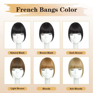 Hair Piece Clip in Bangs Human Hair 360° Cover Wipsy Bangs Hair Toppers for Women - Wigtrends