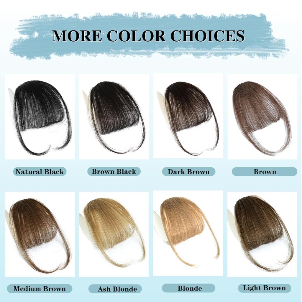 Hair Piece Clip in Bangs Human Hair 360° Cover Wipsy Bangs Hair Toppers for Women - Wigtrends
