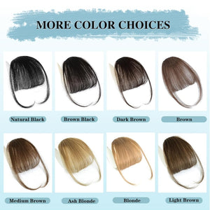 Hair Piece Clip in Bangs Human Hair 360° Cover Wipsy Bangs Hair Toppers for Women - Wigtrends